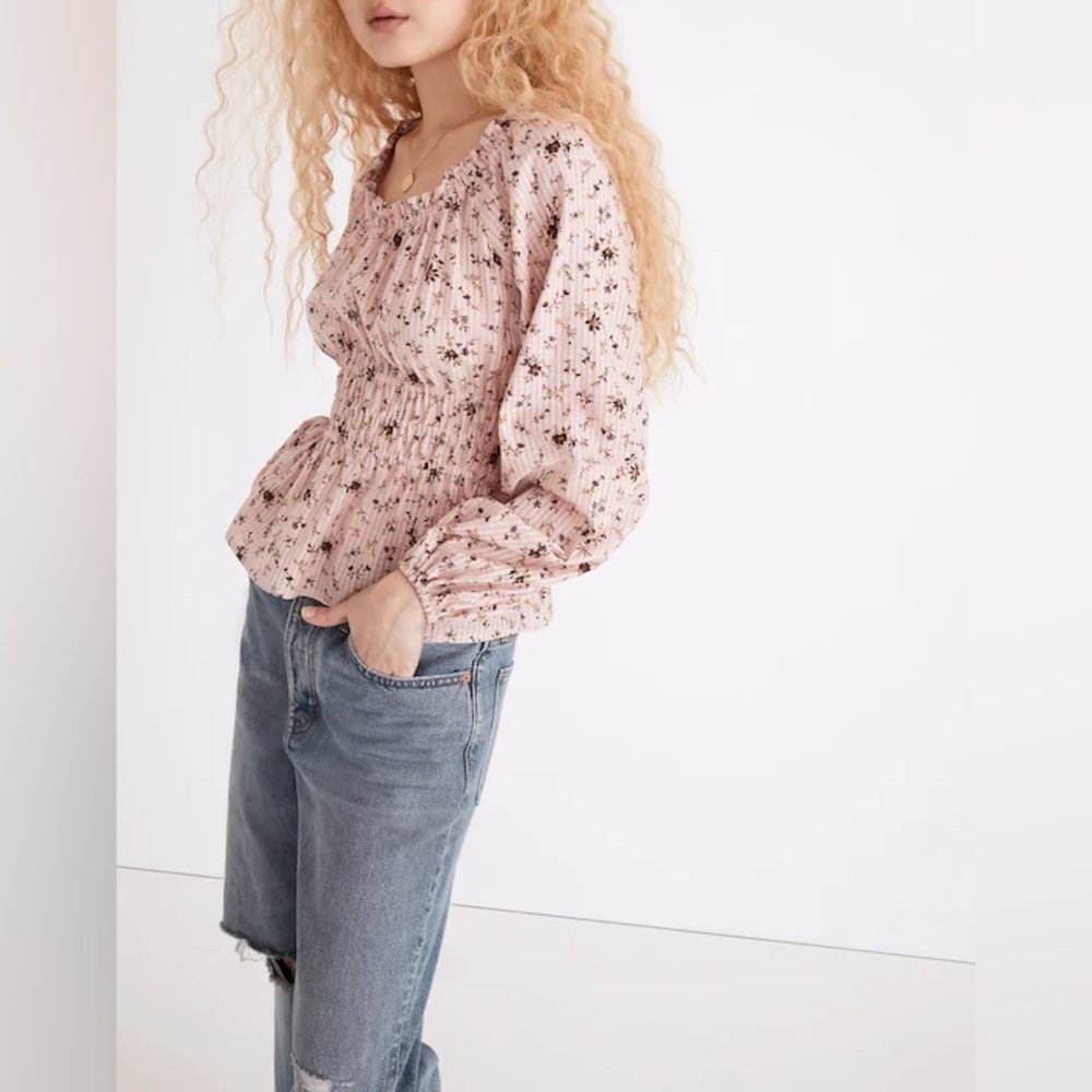 MADEWELL Sophia Bouquet Floral Top Medium M